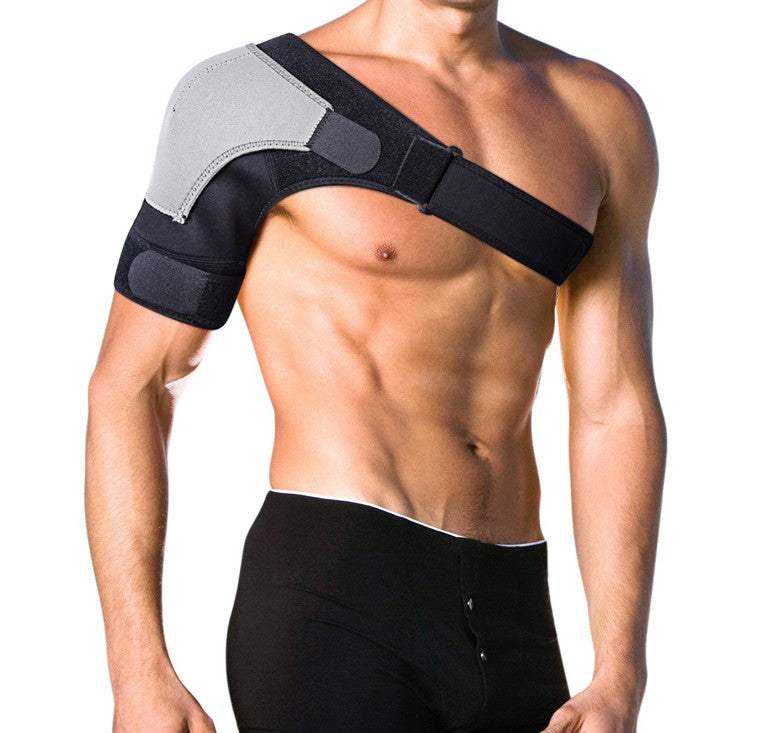 Man wearing a shoulder support