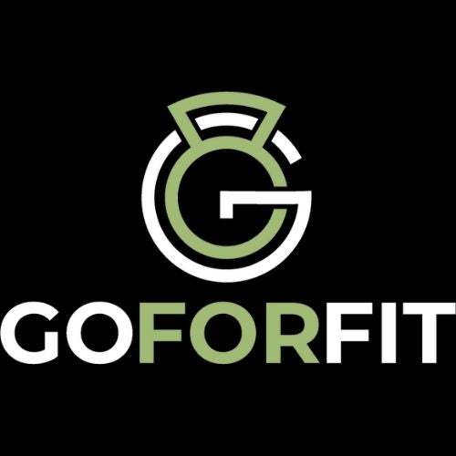 Go For Fit logo green in a black background