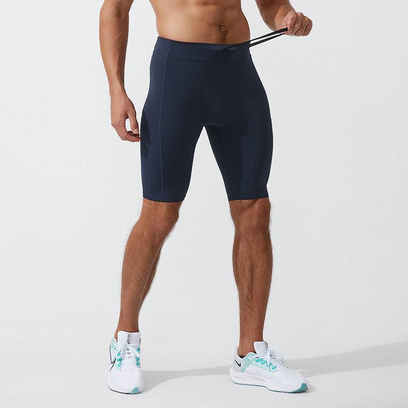 Man wearing yoga shorts