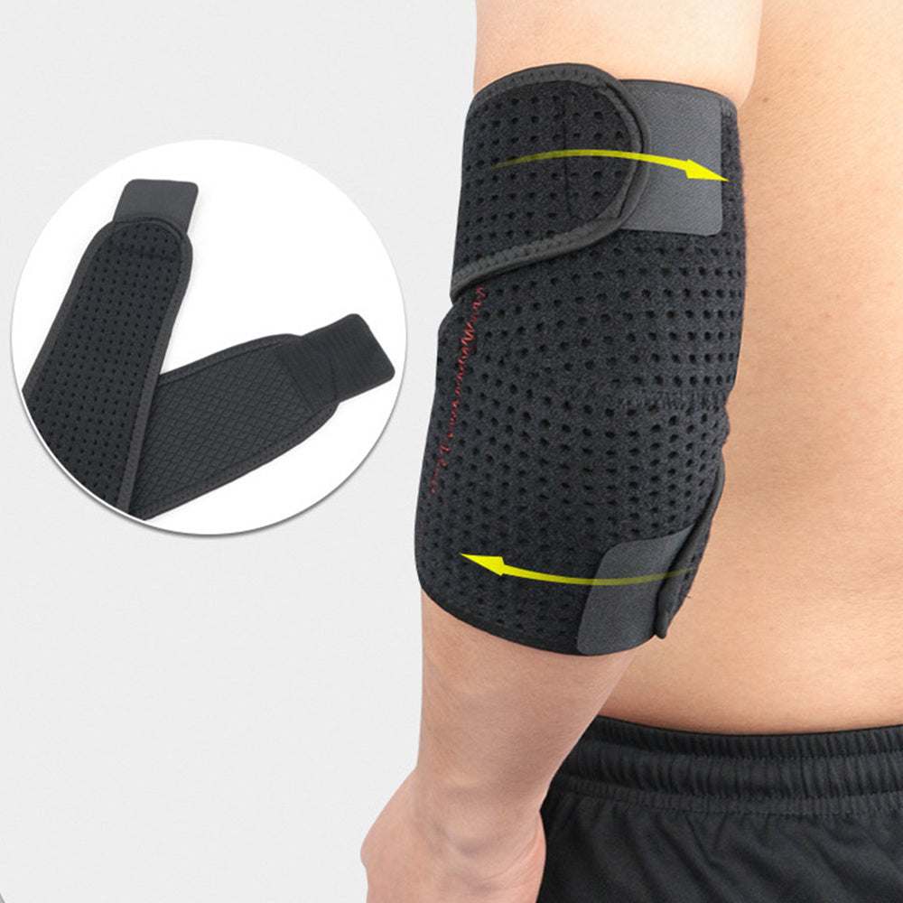 Active Elbow Support for comfort and movement; lightweight, breathable design with adjustable fit.