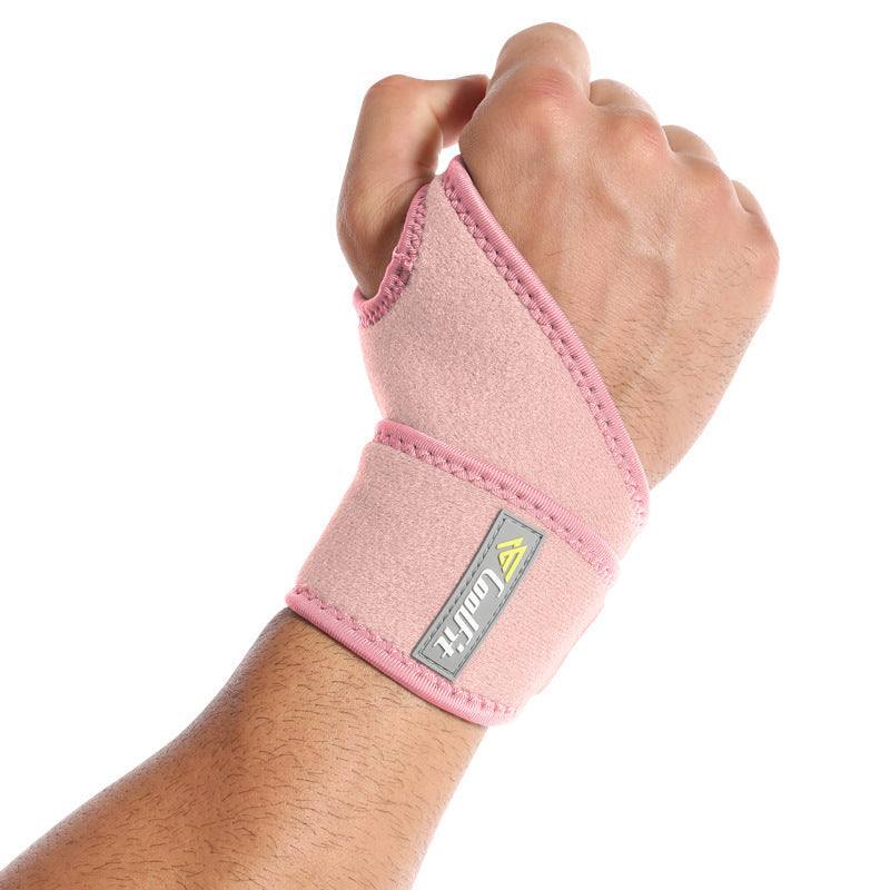 Pink Active Wrist Support with adjustable fit and non-slip design.