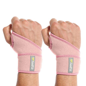 Pink Active Wrist Support for enhanced stability and injury prevention during sports and fitness activities.