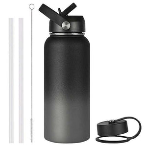 Deluxe Sports Bottle with dual lids, superior insulation, and BPA-free stainless steel construction.