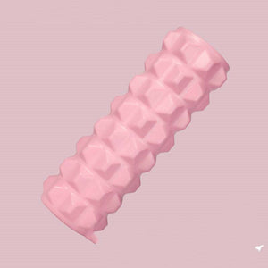 Pink Enhanced Fitness Roller with strategic pressure point design for massage and muscle recovery.