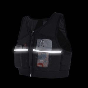 Enhanced Vest Bag with reflective strips and multiple storage compartments.