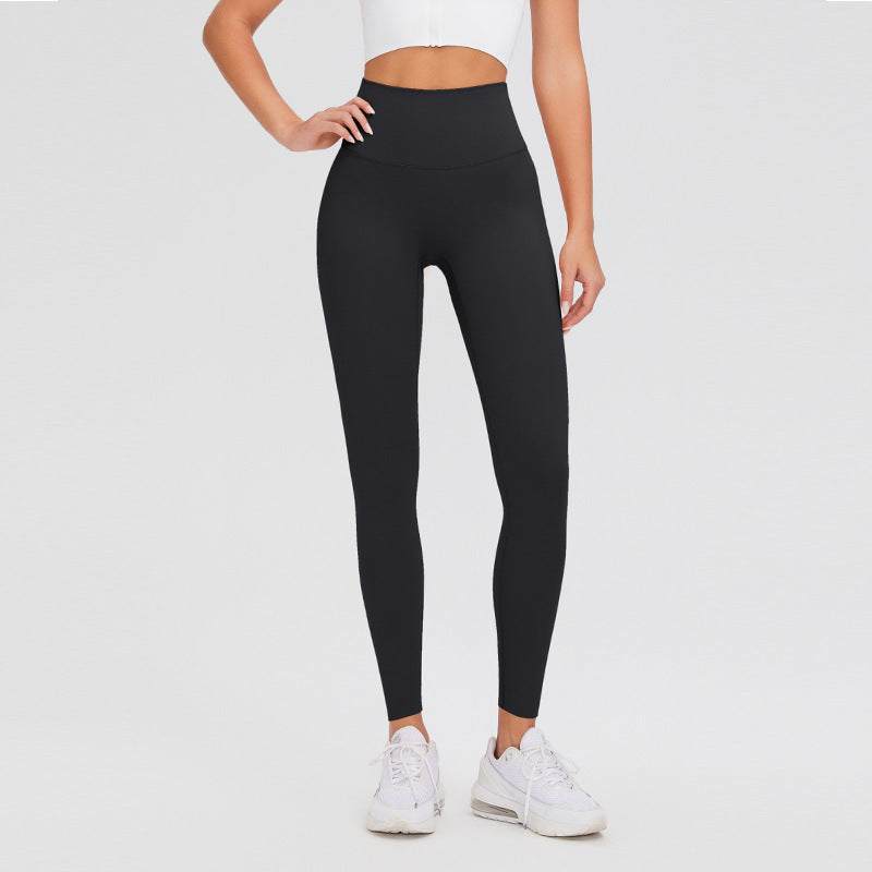 Black high waist leggings for women, offering style and comfort for workouts or casual wear.