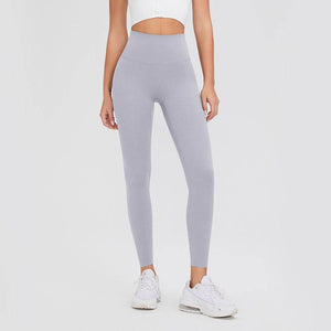 High Waist Leggings in gray, offering comfort and style for workouts and casual wear.