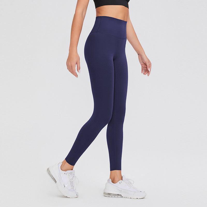 High Waist Leggings in navy, featuring tummy control and breathable fabric suitable for workouts or casual wear.