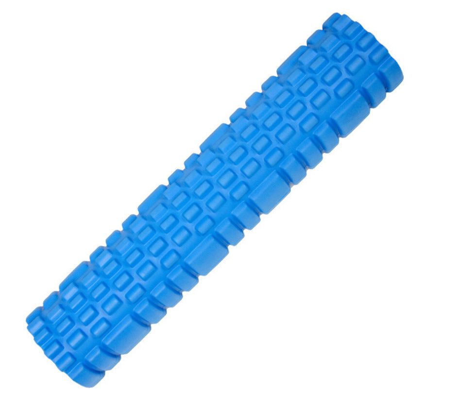 Blue Large Fitness Roller for muscle recovery and flexibility.