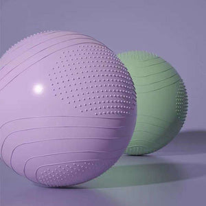 Large yoga ball with textured surface for stability and core exercises.