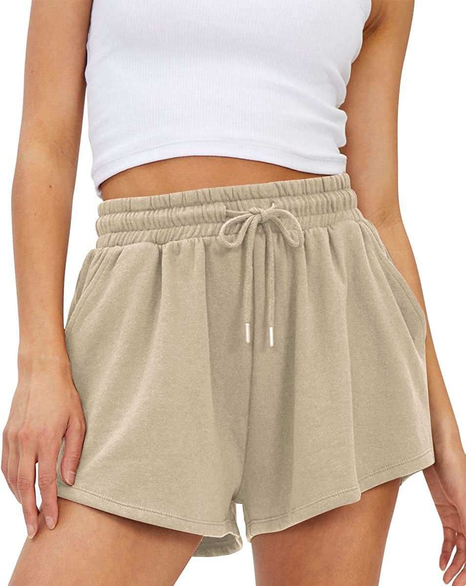 Loose fit shorts with drawstring waist for adjustable comfort.