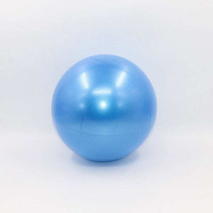 Blue mini yoga ball for versatile fitness workouts, 25cm diameter.