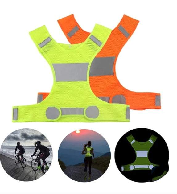 Night Reflective Vest for enhanced safety; available in vibrant colors with adjustable fit. Ideal for night sports and visibility.