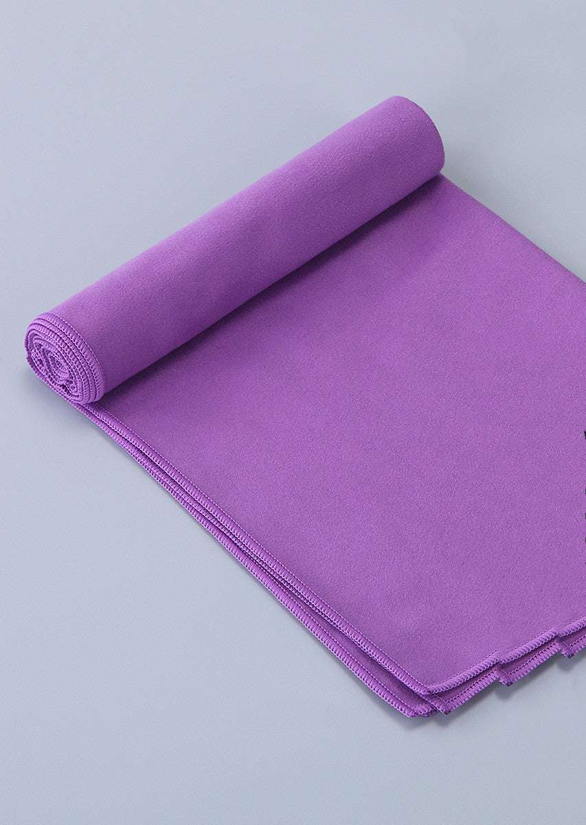 Purple Premium Sports Towel, quick-drying microfiber, soft and absorbent, ideal for gym use.