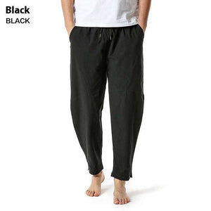 Black Simple Pants with adjustable waistband, quick-drying material, and four pockets for versatile comfort and style.