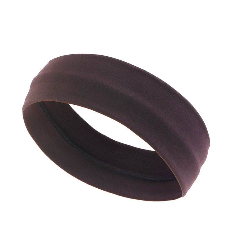 Simple black sports headband, versatile and sweat-wicking design.