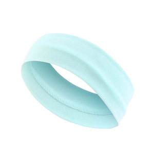 Light blue Simple Sports Headband made from high-grade cotton, featuring a sweat-wicking design.