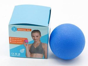 Blue Standard Massage Ball with packaging, ideal for muscle tension relief and acupressure benefits.