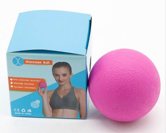 Pink standard massage ball with packaging, designed for tension relief and muscle rejuvenation.