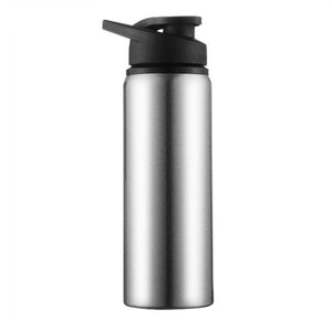 Steel sports bottle with leak-proof lid and handle, made from premium stainless steel, 700ml capacity.