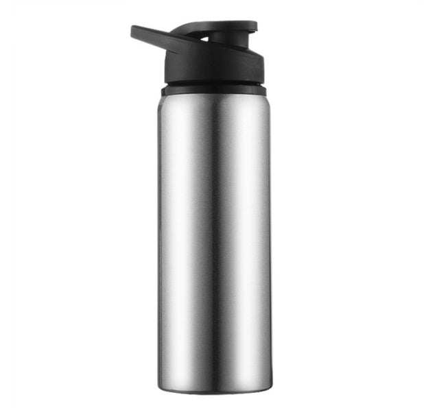 Steel sports bottle with leak-proof lid and handle, made from premium stainless steel, 700ml capacity.