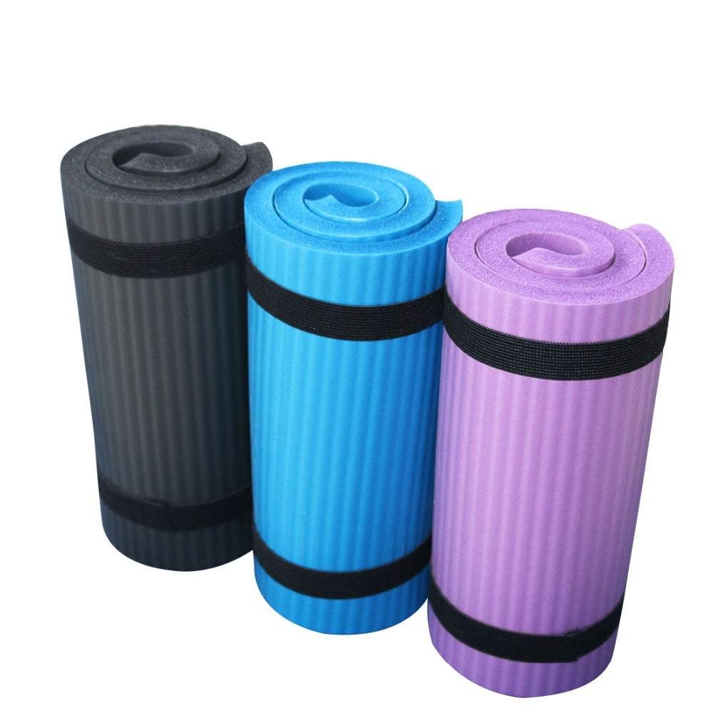 Thick Support Mat in black, blue, and purple colors; plush 15mm padding for joint comfort and stability.