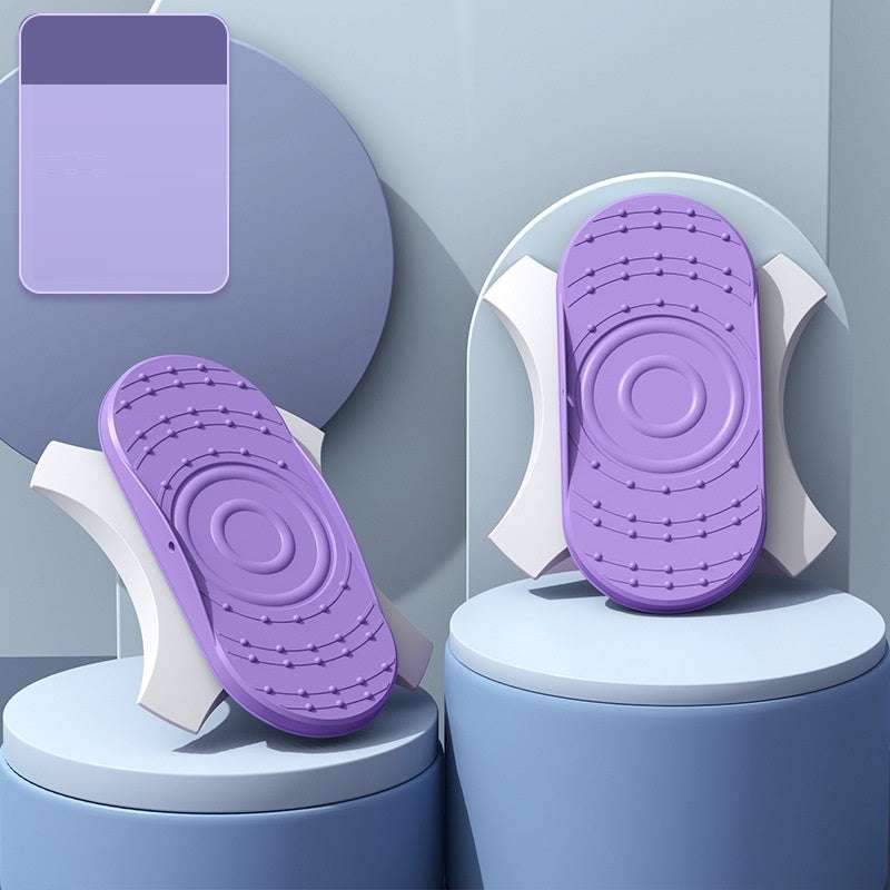 Purple Twist Pedals with non-slip surface for versatile home workouts.