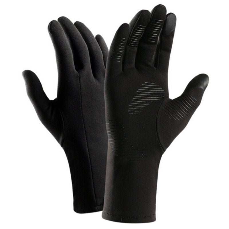 Non-slip workout gloves with advanced grip and touch screen compatibility, perfect for weightlifting and cycling in black.